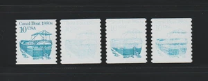 US EFO ERROR Stamps: #2257c Canal Boat: 3 diff. Major Ink freaks & Normal. MNH - Picture 1 of 2