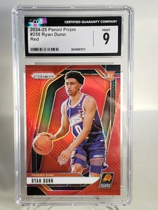 RYAN DUNN 2024-25 Panini Prizm Rookie Red Refractor /299 #258 Suns RC CGC 9 - Picture 1 of 2