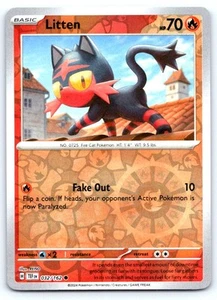 SV05: Temporal Forces Litten #032/162 Pokemon Reverse Holo - Picture 1 of 2