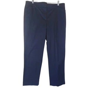 Talbots Perfect Crop Slim Leg Crop Length Sits At Waist Navy Blue Pants 12 NWT - Picture 1 of 5