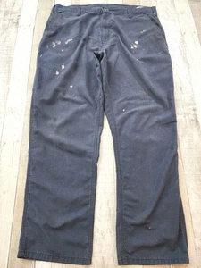Pantalones de trabajo Carhartt Dungaree Fit de lona suave desteñida azul marino 40x31 - Imagen 1 de 13