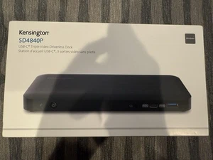 Kensington SD4840P USB-C Triple Video Driverless Dock Station K33806NA - Photo 1/3