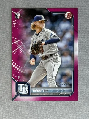 2022 Bowman Fuchsia #90 Shane Baz #/299 - Image 1 of 2