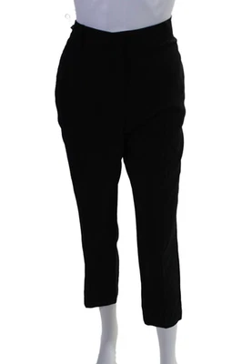 Pantalones Rachel Roy para mujer pierna recta doble gancho y ojo con cremallera negros talla 10 Foto 1 de 4