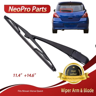 Rear Wiper Arm & Blade Kit 28780EL000 For 2007-2012 Nissan Versa 2005-2009 Quest - Image 1 of 4