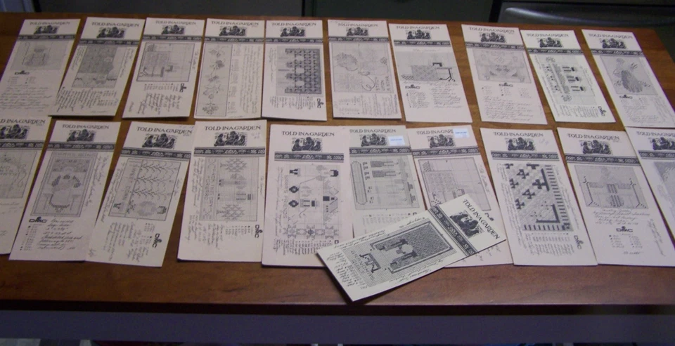 Vintage Told in a Garden Crostich Patterns Marilyn Leavitt-Imblum Lot of 21 - Image 1 of 1