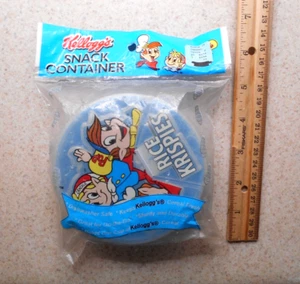 Contenitore snack in plastica vintage Kellogg's Rice Krispies 2000 a scatto crepitio pop sigillato - Foto 1 di 4