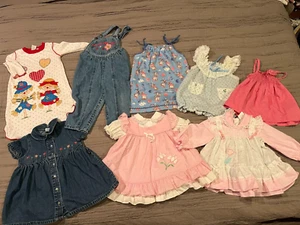 LOT of 8 Girl's Vtg CARTER'S*TINY TOTS*CRADLE TOGS*PARK BENCH KIDS Sz 24 mos/2T - Picture 1 of 17
