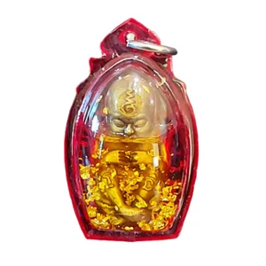 Magic Kuman Thong Mee Oil Charming LP Amnat Thai Amulet Wealth Rich Success M01 - Picture 1 of 13