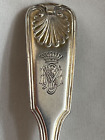 Danish Royal Family Armorial Crest Silver Anton Michelsen shell dessert spoon