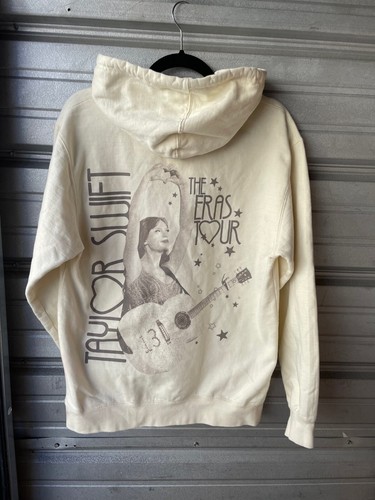OFF WHITE Felpa con cappuccio Taylor Swift Eras Tour merch ufficiale donna taglia M panna beige
