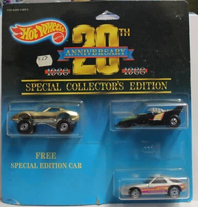 Hot Wheels 20th Anniversary Special Edition 3 Pack GOLD corvette nice 1987 2 - Picture 1 of 1