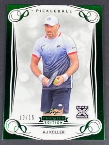2023 Leaf Pickleball Premier Edition - AJ Koller #4 - Green Foil RC /15