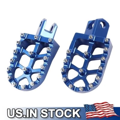 BLUE Foot Pegs Footrest For Suzuki RM125 RM250 RMX250 DRZ400 DRZ400S DRZ400SM Foto 1 de 3