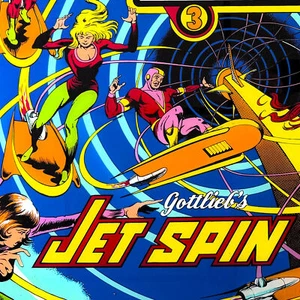 Gottlieb Jet Spin Pinball Máquina Juego Vidrio Trasero NUEVO - Imagen 1 de 13
