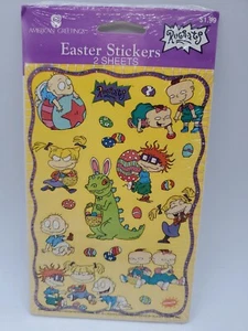 Vintage 1999 Rugrats Ostern Aufkleber American Greetings 2 Blatt im Paket - Bild 1 von 7