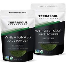 Organic Wheat Grass Juice Powder, 10 Oz (2 Pack) - USA Grown | Made from Conc...