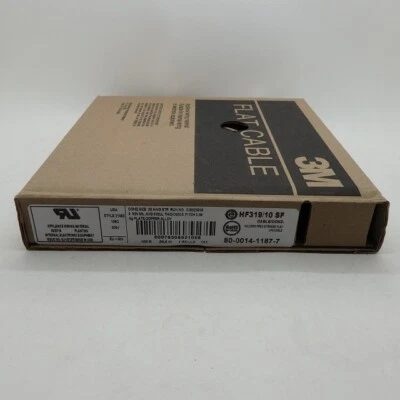 3M 100 Foot 30.5 meters 10 Conductor Gray Flat Ribbon Cable HF319/10SF - Imagem 1 de 2