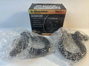 Rugged Ridge 3/4" Black D-ring Recovery Shackle Pair FOR Jeep 9500 lbs - Picture 1 of 7