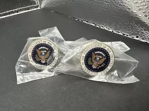 US President Presidential Seal Emaille Manschettenknöpfe Neu in Verpackung - Bild 1 von 3