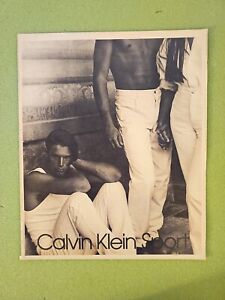 Vintage 1988 Calvin Klein Sport, Print Ad Poster Approx 12x10