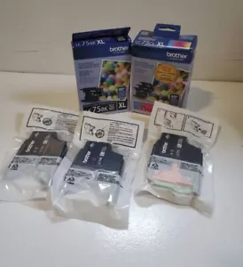 Genuine Brother LC75XL LC75BK XL & LC75CL XL Ink Cartridges New In Retail Box - Picture 1 of 1