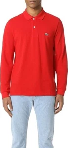 Lacoste Men's Original L.12.12 Long Sleeve Cotton Polo, Red, XS - Picture 1 of 2