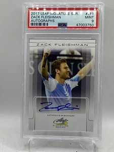 2017 Leaf Signature Series Tennis Auto #ZF1 Zack Fleishman PSA 9 - Foto 1 di 2