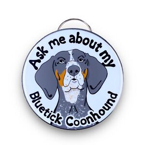 Bluetick Coonhound Bottle Opener Keychain Handmade Pet Accessories 2.25"