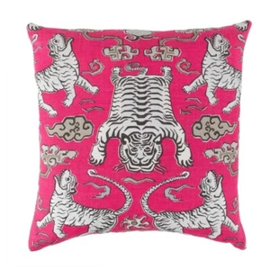 "Almohada de relleno de plumas Sherry Kline Home Collection ROSA 22"" en Tiger Land de $75" - Imagen 1 de 7
