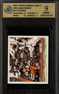 RARE 2002 Panini Dragon Ball Z Stickers #67 Son Goku Pikkon AP 9 MINT & bonus - Picture 1 of 2