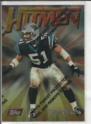 1997 Topps Finest #45 Sam Mills Carolina Panthers Hitmen - Image 1 of 2