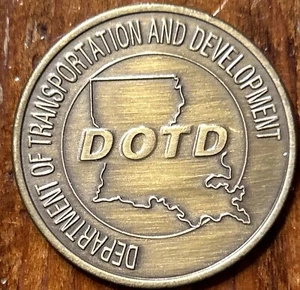 Ficha de premio DOTD del Departamento de Transporte y Desarrollo de Louisiana Secretarios - Imagen 1 de 3