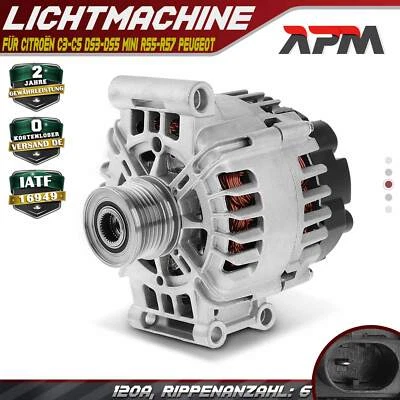 Generatore alternatore 120A per Citroen C3-C5 DS3-DS5 MINI Mini R55-R57 Peugeot - Immagine 1 di 4