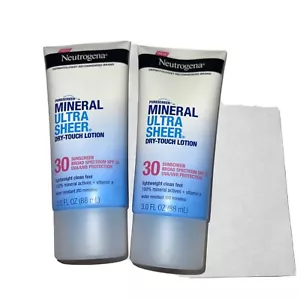 2-Neutrogena Mineral UltraSheer Dry-Touch SPF30 Sunscreen Lotion EXP-07/2024 - Picture 1 of 3