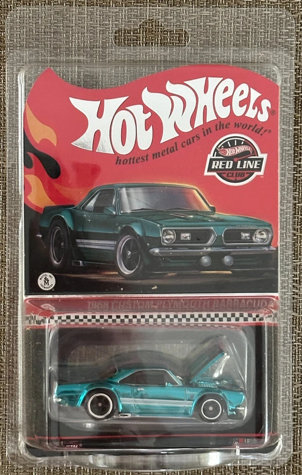 HOT WHEELS 1968 Custom Plymouth Barracuda RLC Red Line Club HWF13 2024