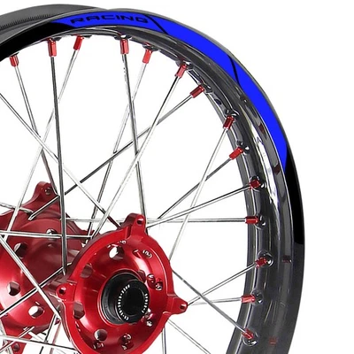 Azul 21 pulgadas. Calcomanía adhesiva de llanta de 18" para moto de cross P04 para Kawasaki KLX300R 20 21 22 23 Foto 1 de 4