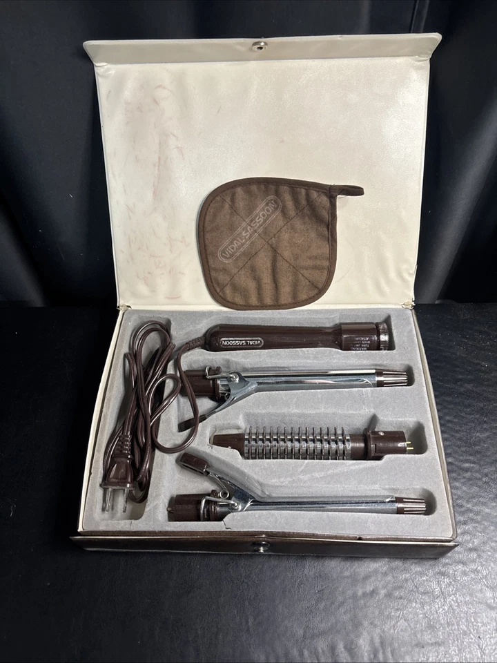 Juego de cepillos rizadores profesionales Vidal Sassoon VS125 de colección probado en muy buena condición con estuche Foto 1 de 4