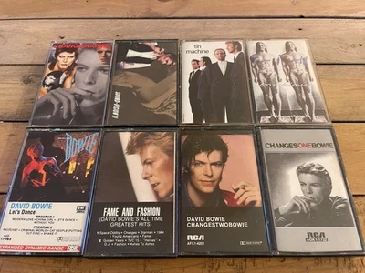 David Bowie rare HUGE 8 Cassette Tape LOT Fame & Fashion Greatest Hits Changes - Image 1 of 4