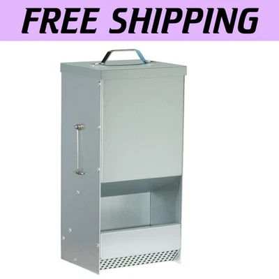 Versatile 5lb Galvanized Feeder with Secure Lid, Ideal for Small Animals - Изображение 1 из 4