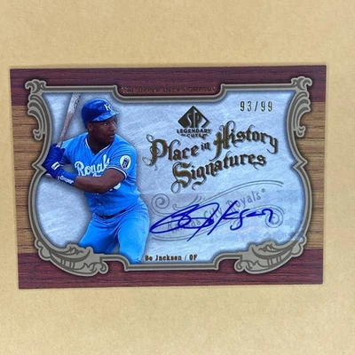2006 Upper Deck SP Bo Jackson Auto /99 Legendary Cuts Place In History Signature - Image 1 of 4