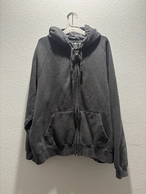 Essential XL Starter Full-Zip Hoodie | Heather Gray Fleece Classic Streetwear - Image 1 of 4