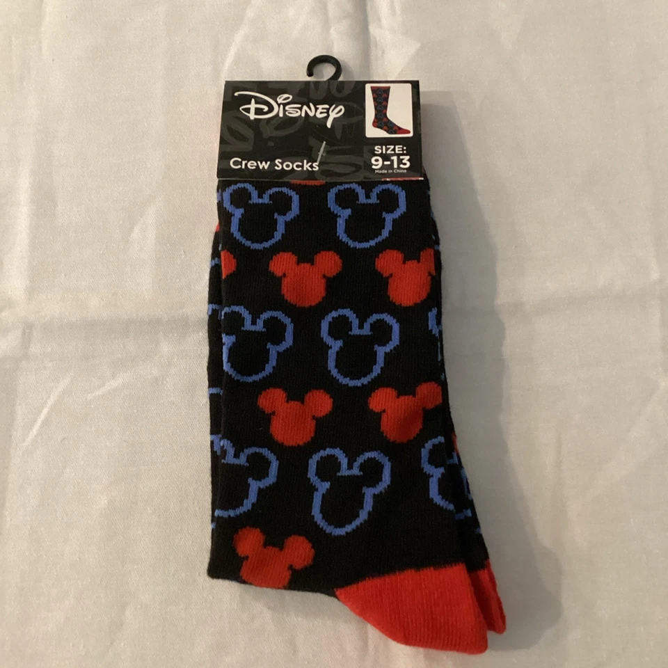 Disney Mickey Mouse 2 pair Novelty socks Size 9-12