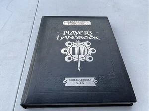 Manual para jugadores de Dungeons & Dragons 3,5 edición encuadernada en cuero *CARTA DE AGRADECIMIENTO I - Imagen 1 de 12