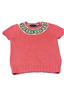 Polo Ralph Lauren Pink Girls Sweater Short Sleeve Size 6 - Picture 1 of 6