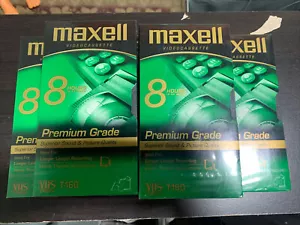 8 Maxwell Video Cassette Premium Grade 8hrs New in Packaging - Imagen 1 de 4