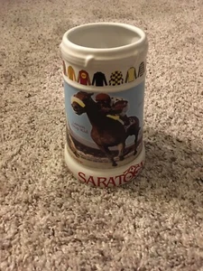 2000 Saratoga Springs Whitney Horse Race Beer Mug Stein Limited Edition 6" - Picture 1 of 6