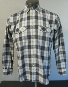 Vintage L.L. BEAN Long Sleeve Button Front Plaid Flannel Shirt Macflannel Size M - Picture 1 of 8