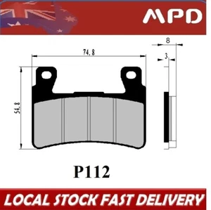 P112 FRONT BRAKE PADS MOTORCYCLE HYOSUNG GD 250 I Naked / ST7 Deluxe (ST 700 I) - Picture 1 of 2