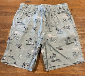 Boys size 10 Blue beach print volley boardies shorts  Target NEW 0389 - Picture 1 of 4